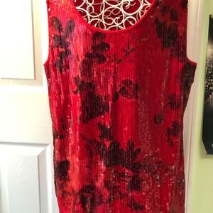 BASLER Women Size XL Red Top